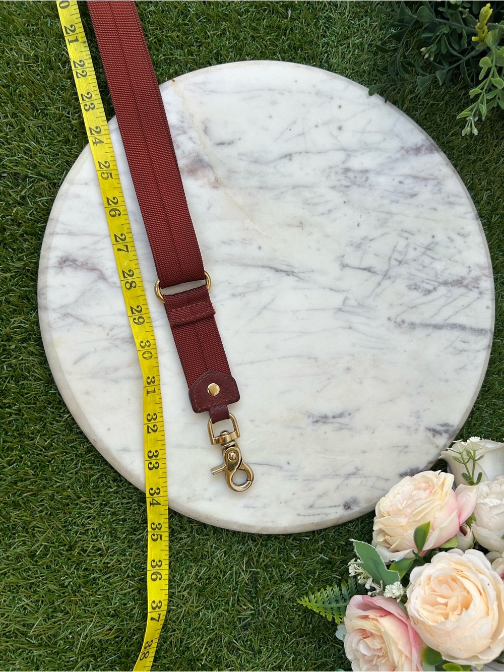 MZ Wallace Adjustable Rust Red Crossbody Strap with Gold Hardware, gently used - Picture 13 of 15